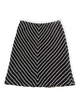 Jones New York Sport Black White Stripe A Line Skirt Size 6
